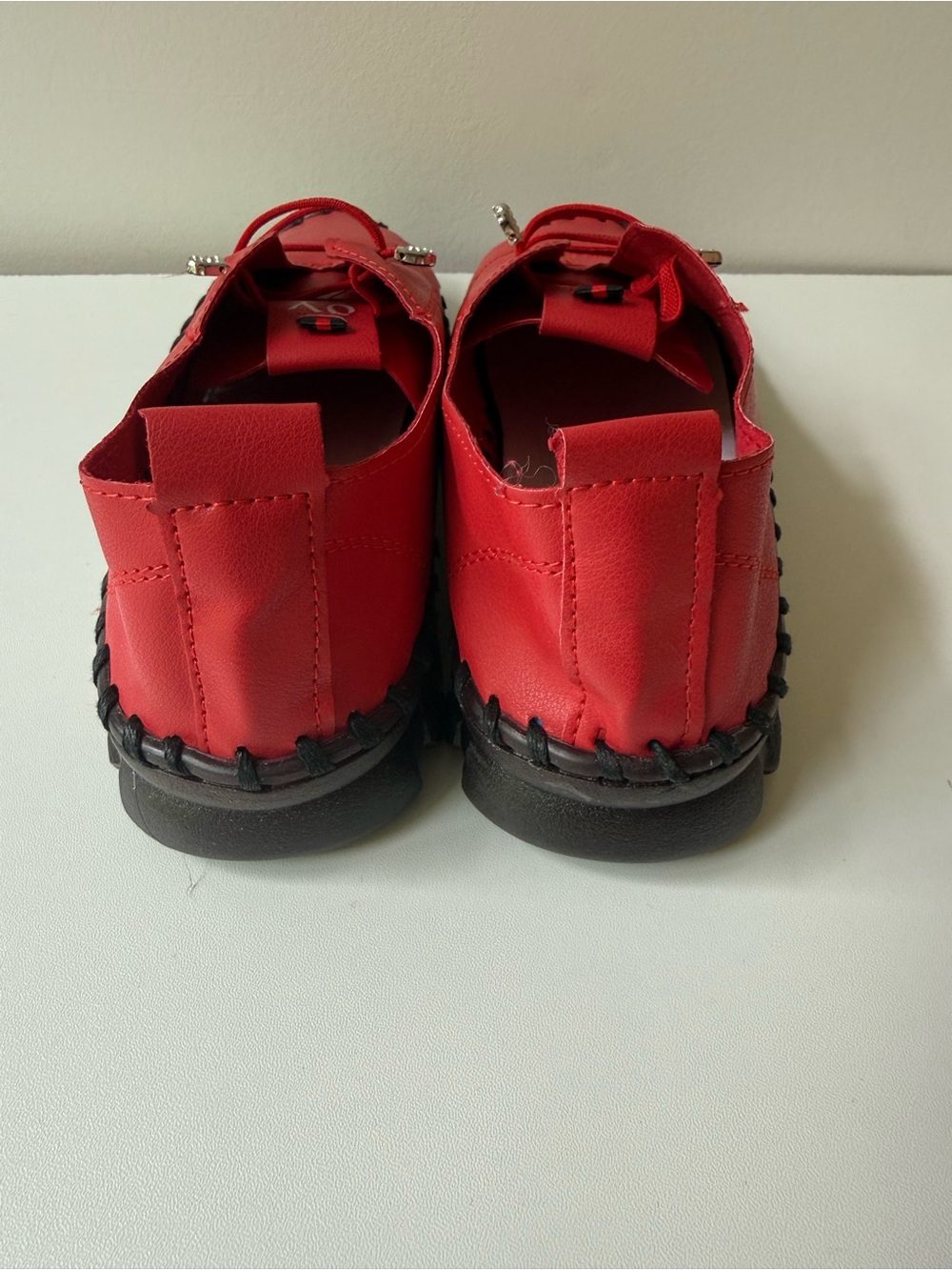 Women’s Casual Athletic Lace-Up Shoes in Red - Picture 3 of 5